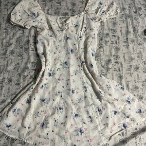 Floral White Midi Dress